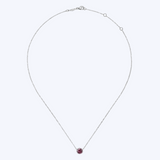 Gaby Pink Tourmaline and Diamond Halo Pendant Necklace