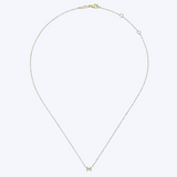 Gaby Diamond M Initial Pendant Necklace