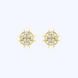 Diamond Crisscross Studs