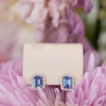 Amelie Sapphire & Diamond Studs