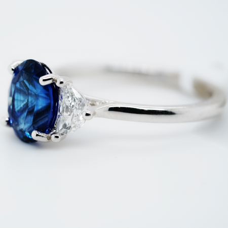 2.73 Carat Sapphire & Diamond Ring