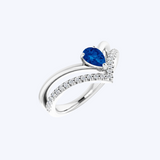 Sapphire Diamond Wing Ring