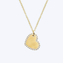 Load image into Gallery viewer, Heart Engraveable Diamond Necklace
