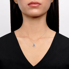 Load image into Gallery viewer, Sapphire &amp; Diamond Pendant Necklace
