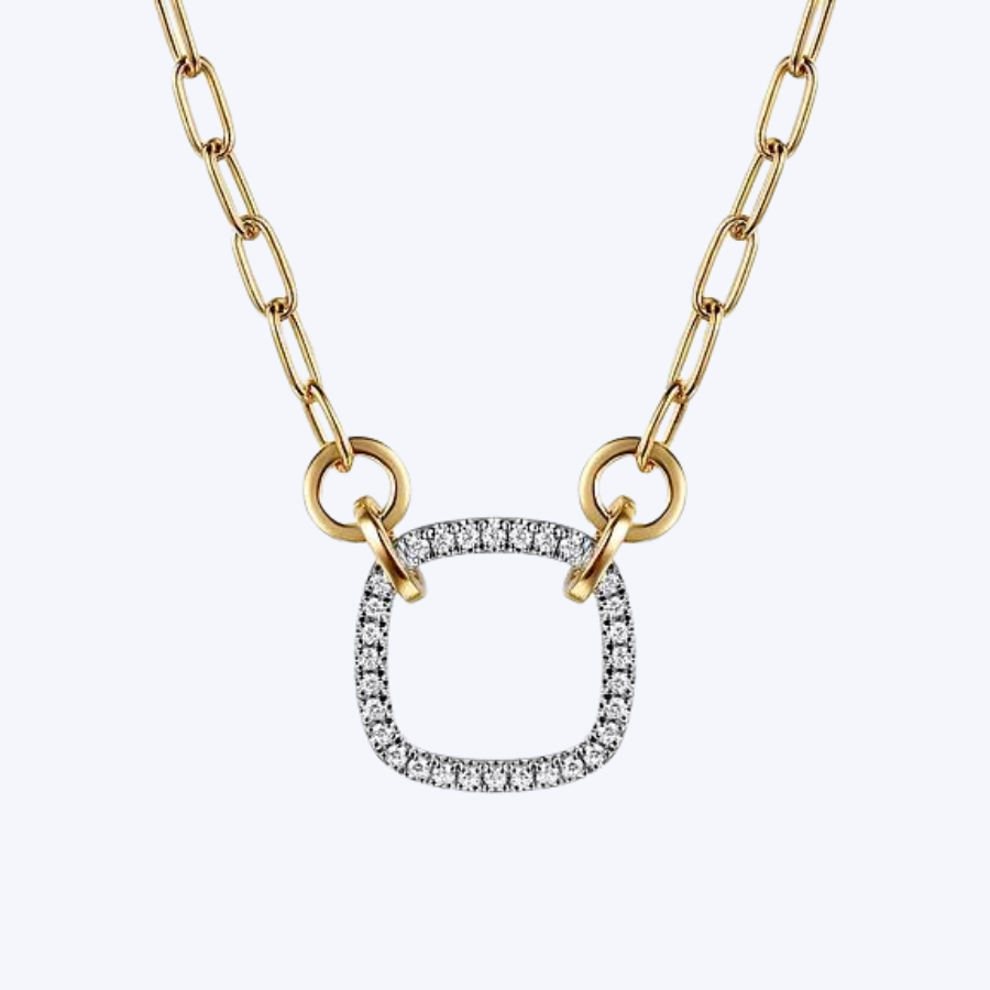 Elise Diamond Paperclip Necklace