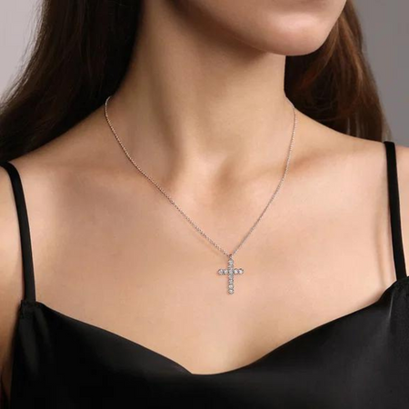 Octavia Diamond Cross Necklace