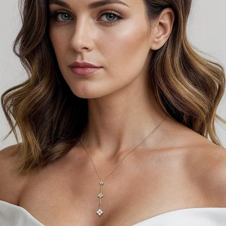 Bea Graduating Cluster Diamond Necklace