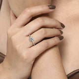 Kim 14K Round Diamond Engagement Ring