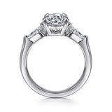 Kristen Round Three Stone Diamond Engagement Ring