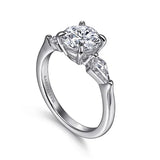 Kristen Round Three Stone Diamond Engagement Ring