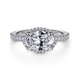 Kyra Oval Halo Diamond Engagement Ring