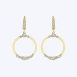 Round Stardust Diamond Earrings