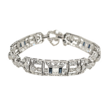 Load image into Gallery viewer, Vintage Sapphire &amp; Diamond Bracelet
