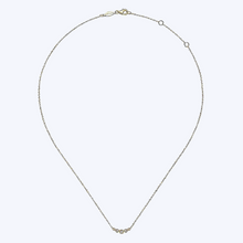Load image into Gallery viewer, Bezel Set Graduating Diamond Bar Necklace
