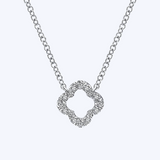 Diamond Accented Quatrefoil Necklace