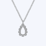 Teardrop Diamond Pendant Necklace