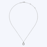 Teardrop Diamond Pendant Necklace