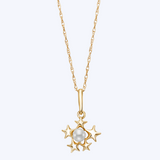 Stars Pearl Pendant Necklace