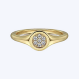 Diamond Pave Signet Ring