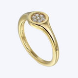 Diamond Pave Signet Ring