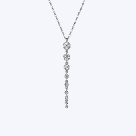 Graduating Vertical Diamond Bar Necklace