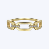 Diamond Link Chain Ladies Ring