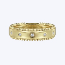 Load image into Gallery viewer, Diamond Bezel Wide Stackable Ladies Ring
