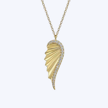 Load image into Gallery viewer, Diamond Cut Wing Shape Pendant Necklace
