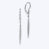 Long Tapered Diamond Drop Earrings