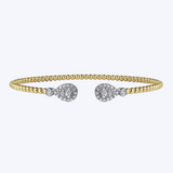 White and Yellow Gold Diamond Bangle