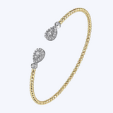 White and Yellow Gold Diamond Bangle