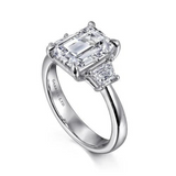 Barie Emerald Cut Three Stone Diamond Ring