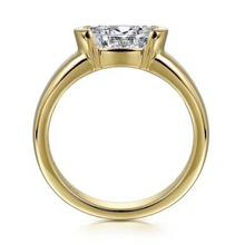 Load image into Gallery viewer, Bara Half Bezel East West Oval Diamond Ring
