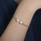 Diamond and Pearl Split Bangle