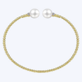 Diamond and Pearl Split Bangle