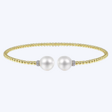 Diamond and Pearl Split Bangle