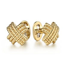 Load image into Gallery viewer, Triple Row Twisted Rope X Cufflinks
