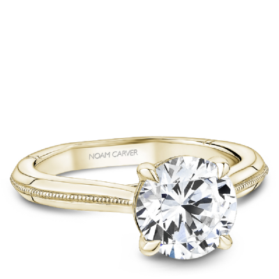 Claw Prong Milgrain Solitaire Engagement Ring