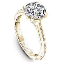 Load image into Gallery viewer, Claw Prong Milgrain Solitaire Engagement Ring
