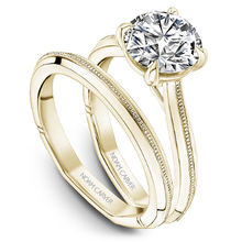 Load image into Gallery viewer, Claw Prong Milgrain Solitaire Engagement Ring
