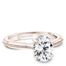 Load image into Gallery viewer, Claw Prong Milgrain Solitaire Engagement Ring
