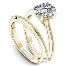 Load image into Gallery viewer, Claw Prong Milgrain Solitaire Engagement Ring
