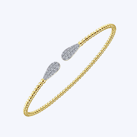 Ansley Diamond Pave Tear Drop Bujukan Bangle