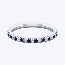 Load image into Gallery viewer, Sapphire and Diamond Anniversary Band
