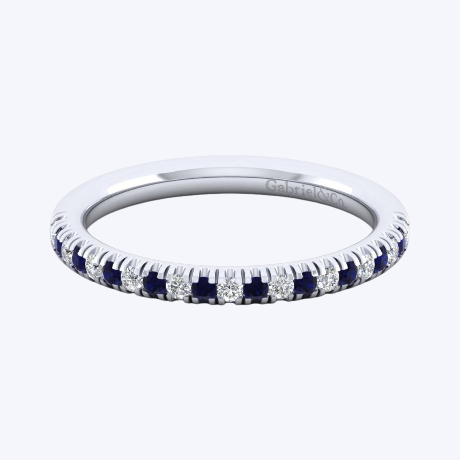 Sapphire and Diamond Anniversary Band