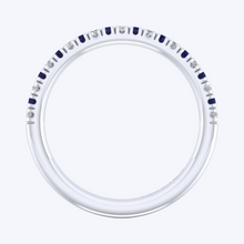 Load image into Gallery viewer, Sapphire and Diamond Anniversary Band
