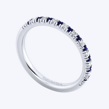 Load image into Gallery viewer, Sapphire and Diamond Anniversary Band
