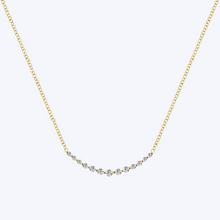 Load image into Gallery viewer, Diamond Curved Bar Necklace

