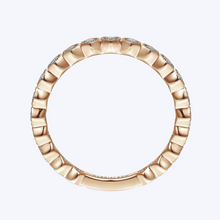 Load image into Gallery viewer, Hexagonal Station Stackable Diamond Band
