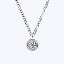 Load image into Gallery viewer, Bezel Set Diamond Pendant Necklace
